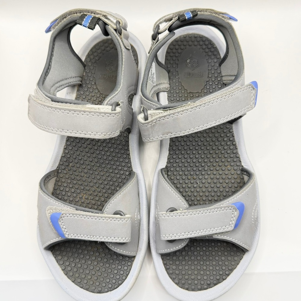 Khombu Mens Sport Sandals Grey Blue Adjustable Straps Outdoor 1099420 Coral 10M